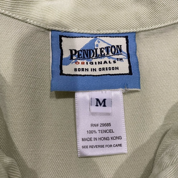 Pendleton 100% Tencel Shacket Shirt Jacket Light Green Size M - Picture 6 of 7
